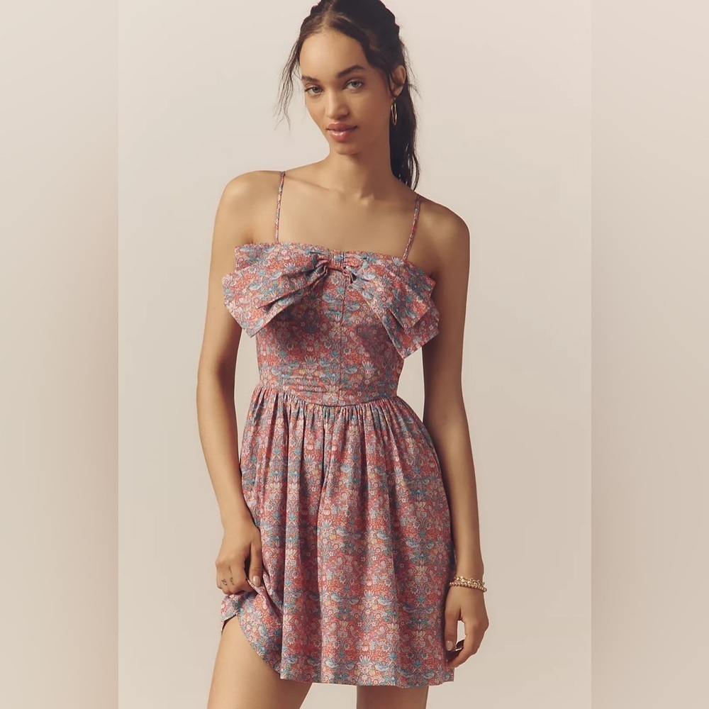 NWT! Love The Label Dolcia Sleeveless Bow A-Line Mini Dress - Multiple 🪐